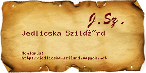 Jedlicska Szilárd névjegykártya