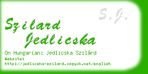 szilard jedlicska business card