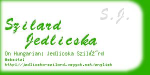 szilard jedlicska business card